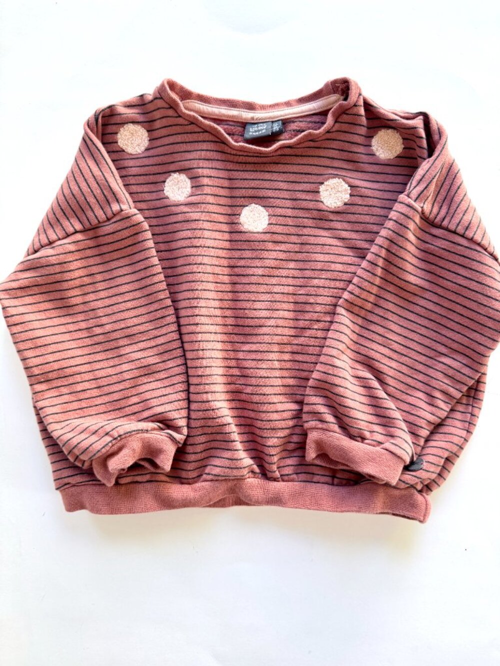 Babyface Striped Pom Dot Sweatshirt Sz 4Y 104cm